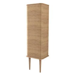 Baden Colonne de salle de bains avec pieds 1 porte H.123 cm, effet chêne tabac, IDRA* Colonne De Salle De Bains