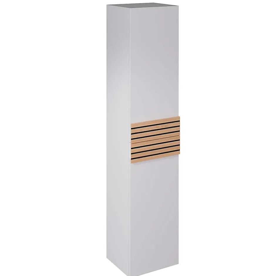 Decotec Colonne de salle de bains à suspendre ouverture droite Archi blanc mat H. 160 x L. 35 cm
