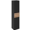 Decotec Colonne de salle de bains à suspendre ouverture droite Archi noir mat H. 160 x L. 35 cm