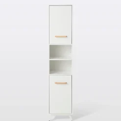 GoodHome Colonne de salle de bains Ladoga blanc L. 40 x H. 190 x P. 36 cm* Colonne De Salle De Bains|Meuble De Salle De Bains Faible Profondeur