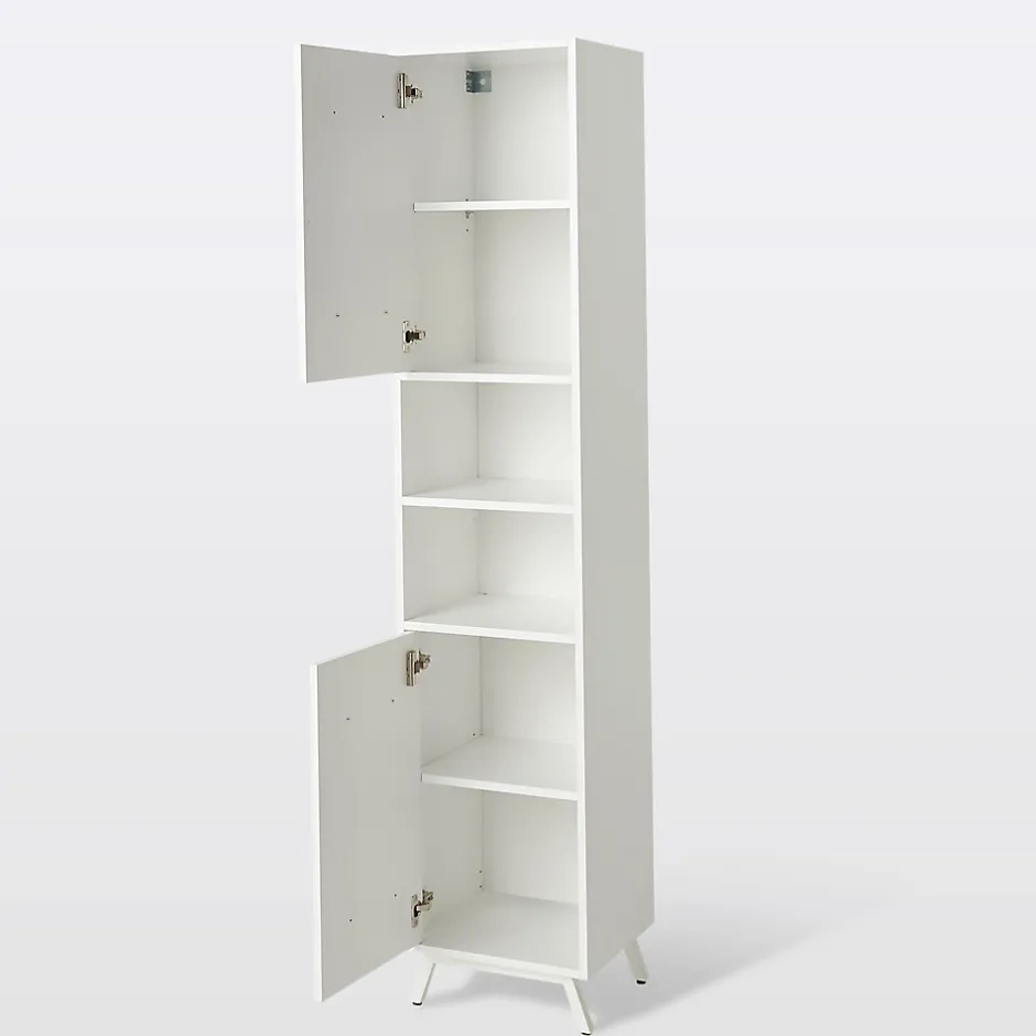 GoodHome Colonne de salle de bains Ladoga blanc L. 40 x H. 190 x P. 36 cm* Colonne De Salle De Bains|Meuble De Salle De Bains Faible Profondeur