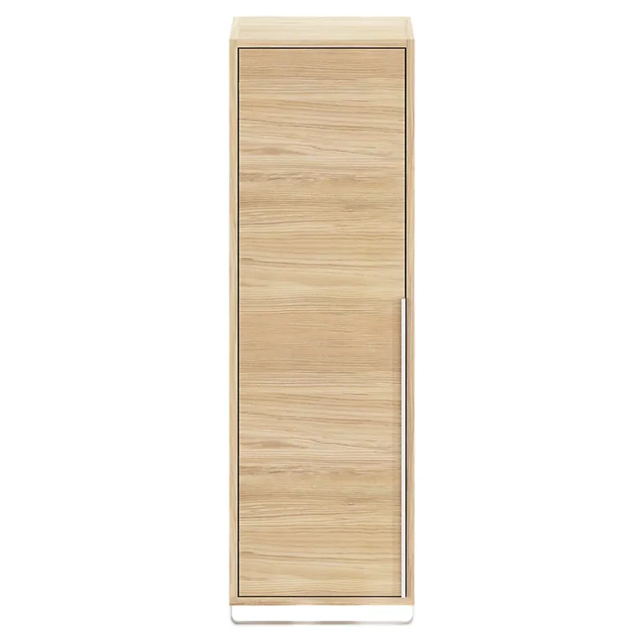 GoodHome Colonne de salle de bains suspendue avec porte-serviettes effet bois l.36 x H.115 x P.30 cm, Maza