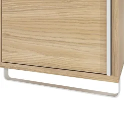 GoodHome Colonne de salle de bains suspendue avec porte-serviettes effet bois l.36 x H.115 x P.30 cm, Maza