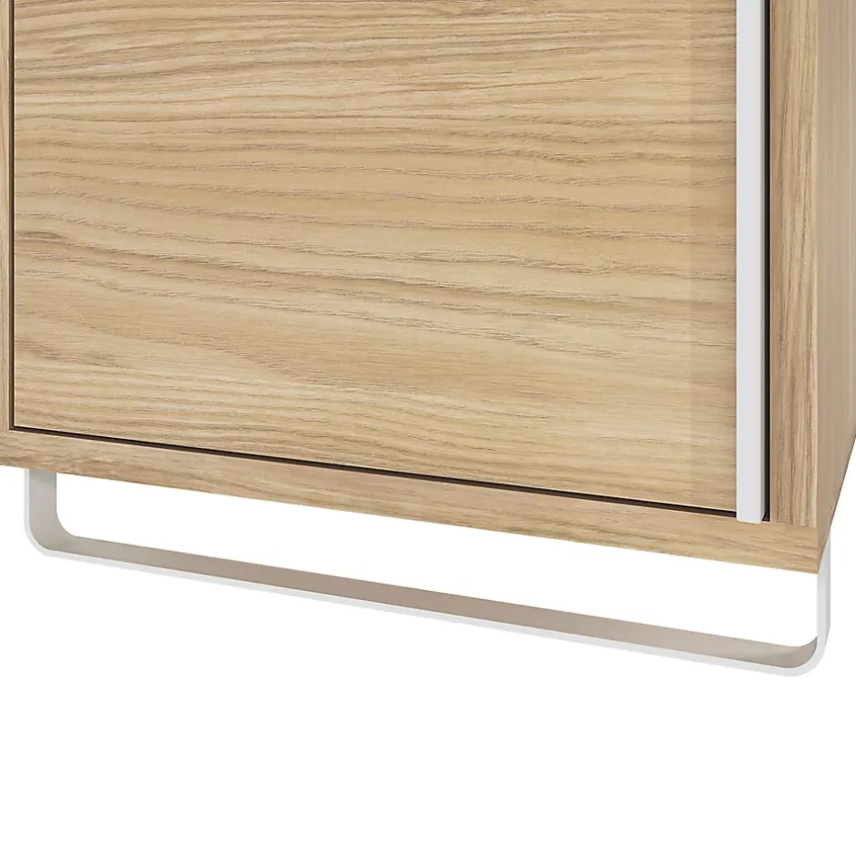 GoodHome Colonne de salle de bains suspendue avec porte-serviettes effet bois l.36 x H.115 x P.30 cm, Maza