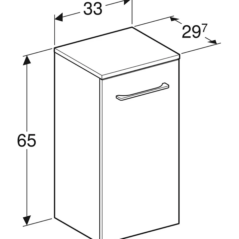 Geberit Colonne de salle de bains H.65 cm blanc Selva