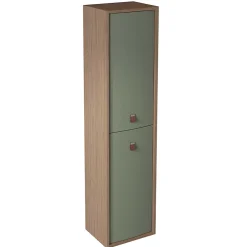 Decotec Colonne de salle de bains suspendue vert fougère mat l.39 x H.160 x P.31 cm, 2 portes ouverture à droite, Havana