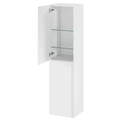 GoodHome Colonne de salle de bains blanc mat 2 portes l.40 x H.160 x P.36 cm Levanna