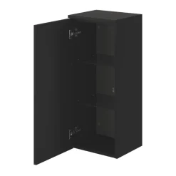 GoodHome Colonne de salle de bains l.35 x H.80 x P.30 cm noir mat Kentia