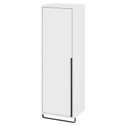 GoodHome Colonne de salle de bains suspendue avec porte-serviettes blanc mat l.36 x H.115 x P.30 cm, Maza