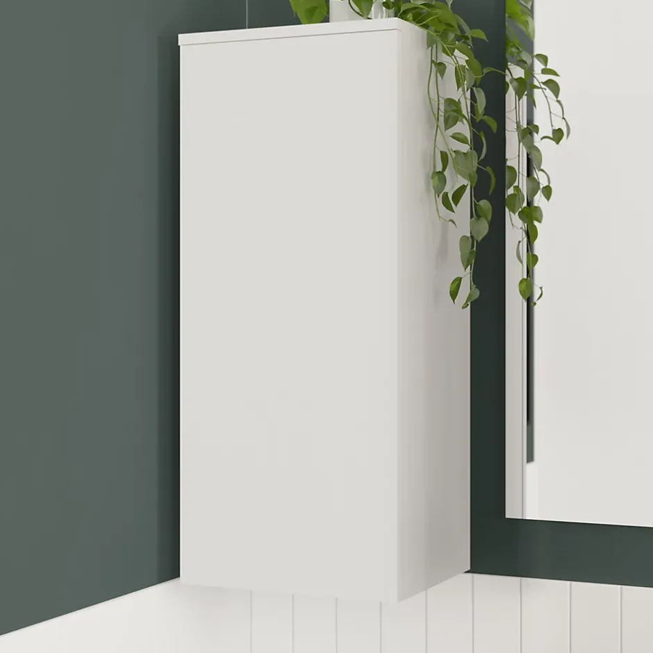GoodHome Colonne de salle de bains l.35 x H.80 x P.30 cm blanc mat Kentia