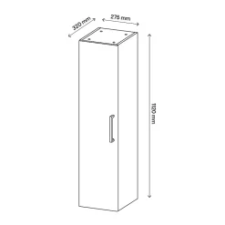 Colonne de salle de bains suspendue blanc l.27,5 x H.112 x P.32 cm, Opah* Colonne De Salle De Bains