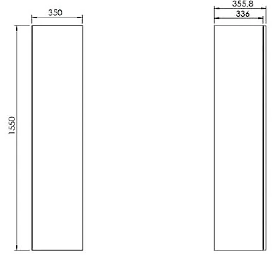 Colonne de salle de bains effet chêne l.35 x H.155 x P.35,6 cm, Calao