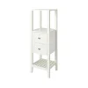 GoodHome Colonne de salle de bains à poser 2 tiroirs et 2 niches blanc mat L.40 x H.120 x P.36 cm, Perma
