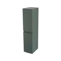 Colonne de salle de bains vert mat strié l.30 x H.130 x P.40 cm, Vague* Colonne De Salle De Bains