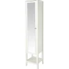 GoodHome Colonne de salle de bains à poser avec miroir blanc mat l.40,2 x H.185 x P.36,1 cm, Perma* Colonne De Salle De Bains