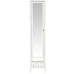 GoodHome Colonne de salle de bains à poser avec miroir blanc mat l.40,2 x H.185 x P.36,1 cm, Perma* Colonne De Salle De Bains