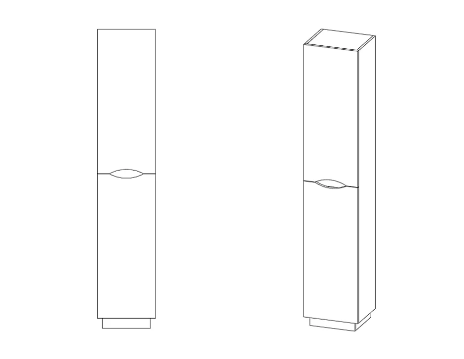 Ondee Colonne de salle de bains simple à poser H.180 x P. 30 x l.35 cm, anthracite, Palermo* Colonne De Salle De Bains|Meuble De Salle De Bains Faible Profondeur