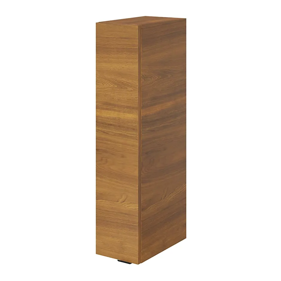GoodHome Colonne de salle de bains suspendue faible largeur effet noyer l.20 x H.90 x P.36 cm, Imandra* Meuble Sous-Vasque