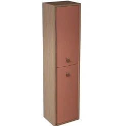 Decotec Colonne de salle de bains suspendue terracotta mat l.39 x H.160 x P.31 cm, 2 portes ouverture à droite, Havana* Colonne De Salle De Bains