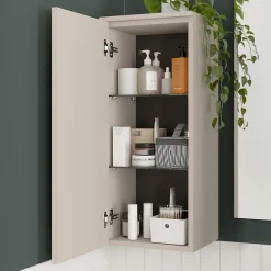 GoodHome Colonne de salle de bains l.35 x H.80 x P.30 cm beige cachemire Kentia
