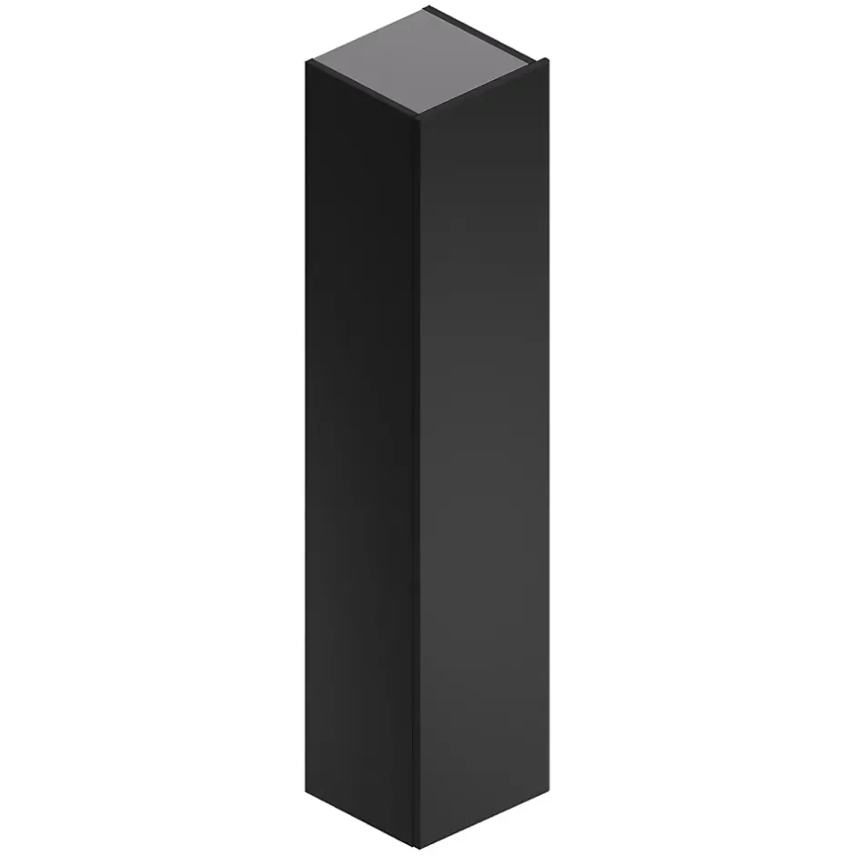 Colonne de salle de bains à suspendre Alba en mélaminé noir mat L. 35 x l. 32 x H. 160 cm