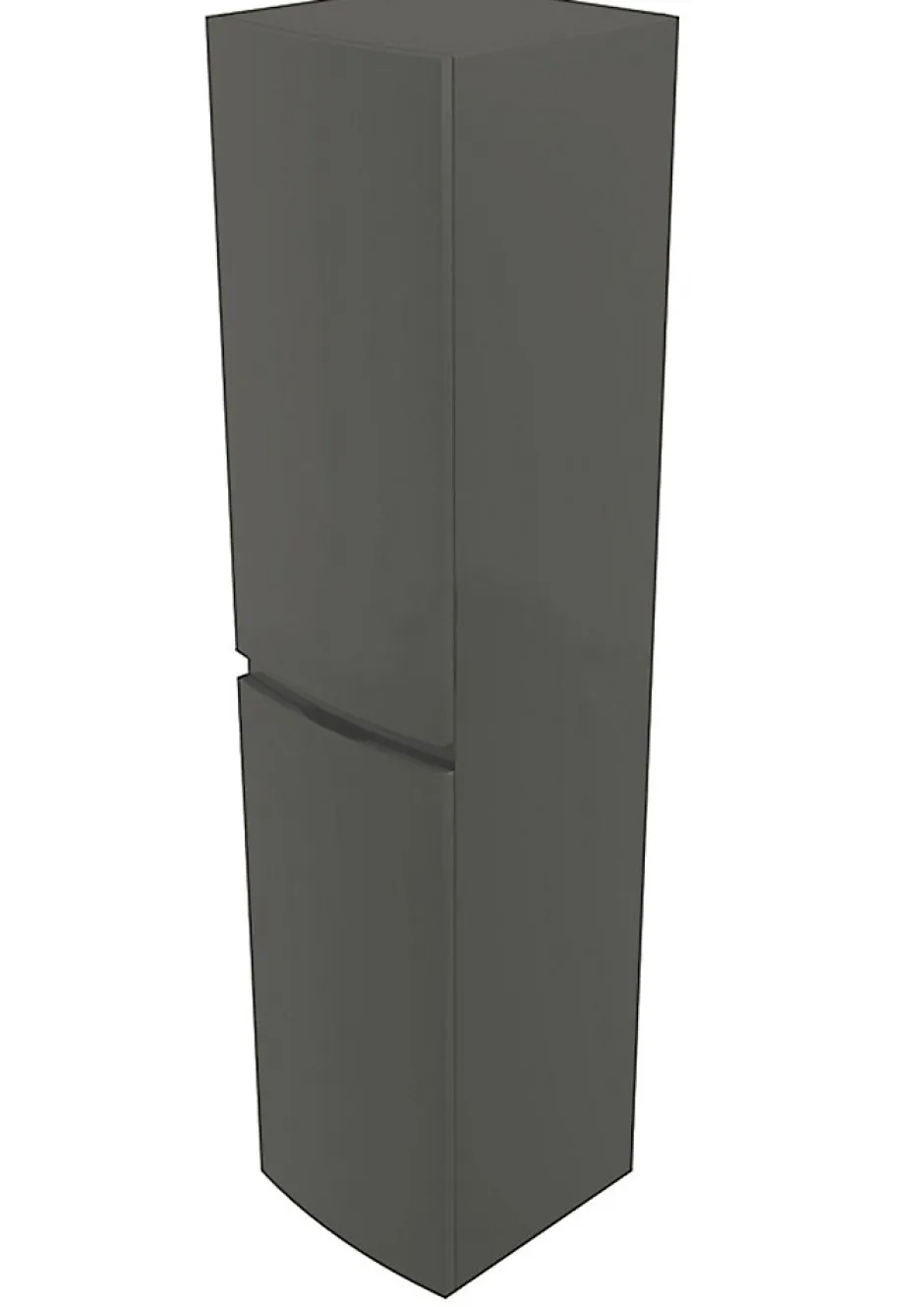 Colonne de salle de bains gris anthracite Vague 40 cm