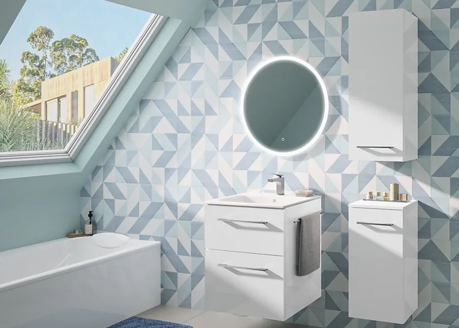 Geberit Colonne de salle de bains H.85 cm blanc Selva