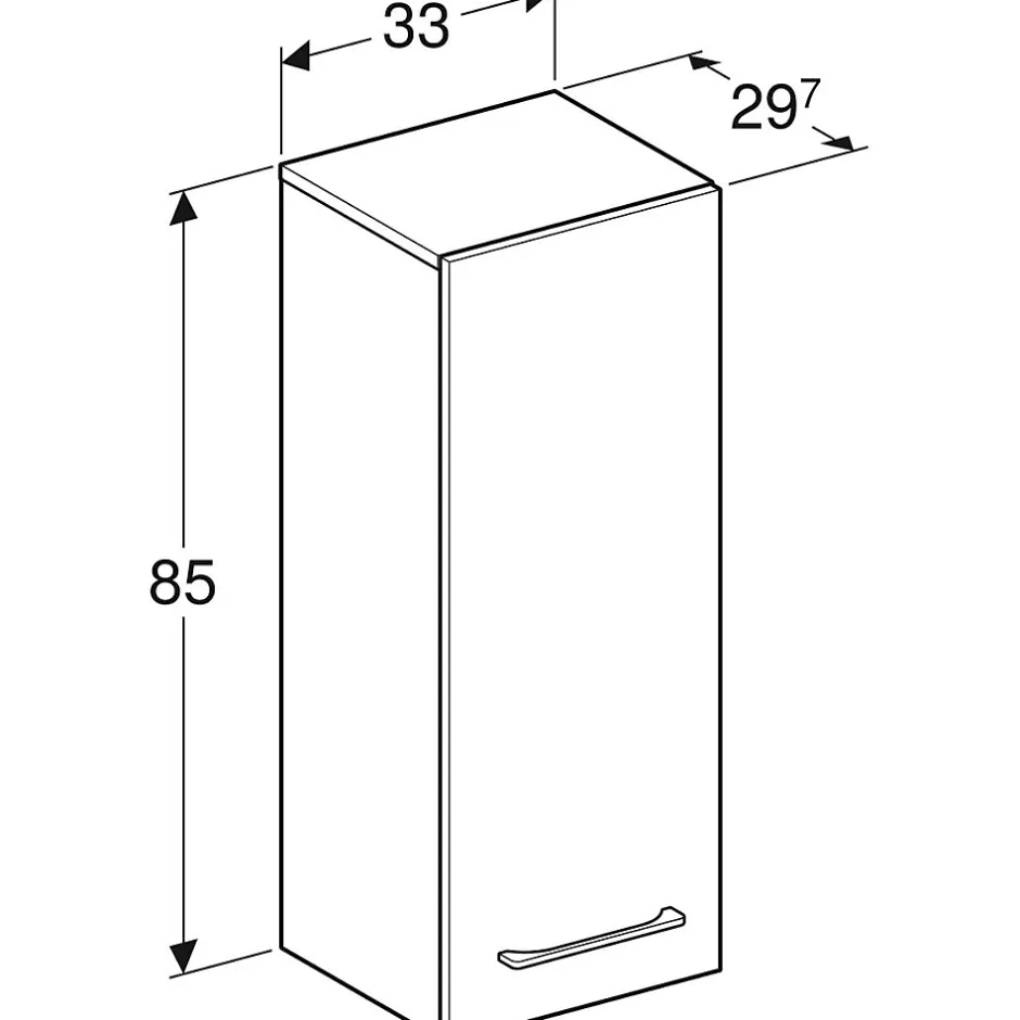 Geberit Colonne de salle de bains H.85 cm blanc Selva