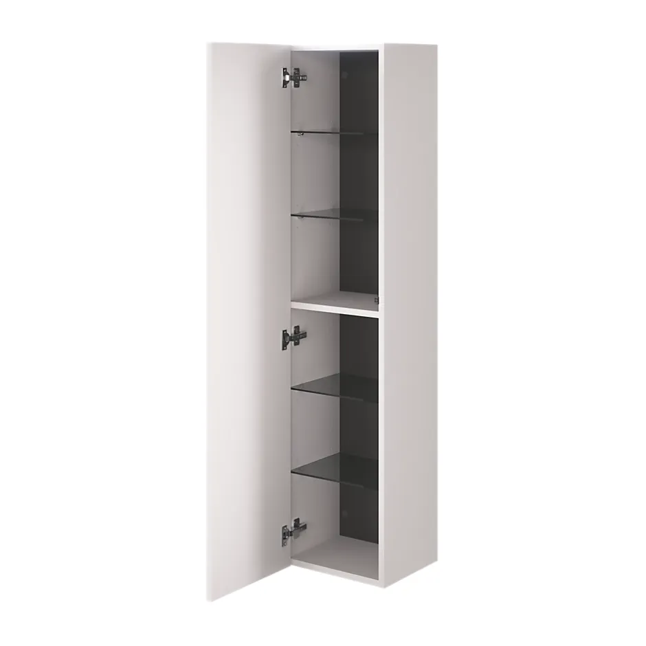 GoodHome Colonne de salle de bains l.35 x H.150 x P.30 cm beige cachemire Kentia