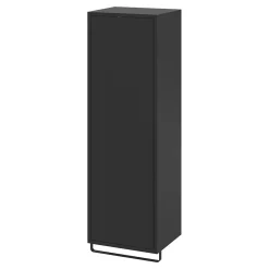 GoodHome Colonne de salle de bains suspendue avec porte-serviettes noir mat l.36 x H.115 x P.30 cm, Maza