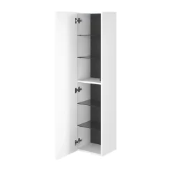 GoodHome Colonne de salle de bains l.35 x H.150 x P.30 cm blanc mat Kentia