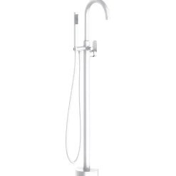 Essebagno Colonne de sol mécanique blanc mat pour baignoire ilot Charme II* Robinet De Baignoire