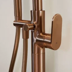 Essebagno Colonne de sol mécanique cuivre brossé pour baignoire ilot Charme II