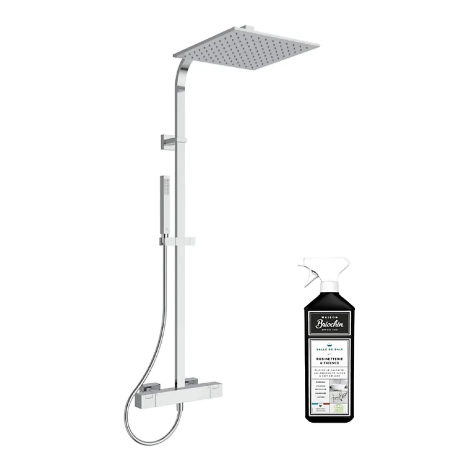 Ideal Standard Colonne douche thermostatique Ceratherm C100 + Nettoyant BRIOCHIN Ecocert* Colonne De Douche Thermostatique