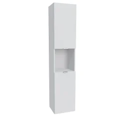 Bb Loisir Colonne Meuble Salle de bain 165x35x30cm 2 portes blanc COLO à fixer au mur* Colonne De Salle De Bains