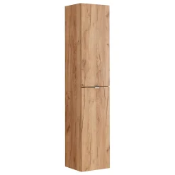 Petits-Meubles Colonne murale salle de bain 2 portes April Bois