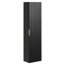 Petits-Meubles Colonne murale salle de bain 1 porte Adriel Noir