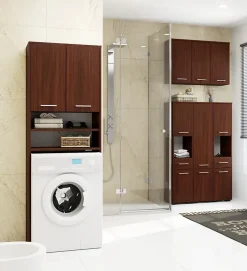 3xE Living Colonne salle de bain, 2 portes, 1 tiroir, 140 x 30 x 30 cm, wengé* Colonne De Salle De Bains