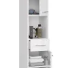 3xE Living Colonne salle de bain, 140 x 30 x 30 cm, blanc mat, blanc brillant* Armoire De Salle De Bains