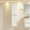 Top Bath COLONNE salle de bain Armoire de rangement APOLLO LAQUE GRIS BLANC KIT
