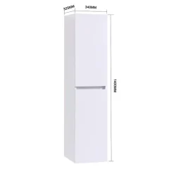 Top Bath COLONNE salle de bain Armoire de rangement APOLLO LAQUE GRIS BLANC KIT