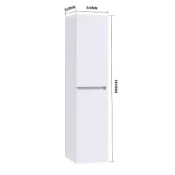 Top Bath COLONNE salle de bain Armoire de rangement APOLLO LAQUE GRIS BLANC KIT