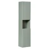 Meublorama Colonne salle de bain ELVINA 2 portes H140 cm Coloris vert sauge pastel Meuble suspendu* Colonne De Salle De Bains