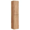 Meublorama Colonne salle de bain NALYA 170 cm Chene clair Rangement vertical suspendu design