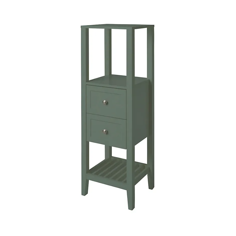 GoodHome Colonne salle de bains à poser l.40 x H.120 x P.36 cm vert, Perma* Colonne De Salle De Bains