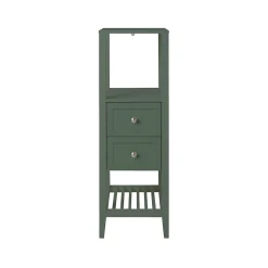 GoodHome Colonne salle de bains à poser l.40 x H.120 x P.36 cm vert, Perma* Colonne De Salle De Bains