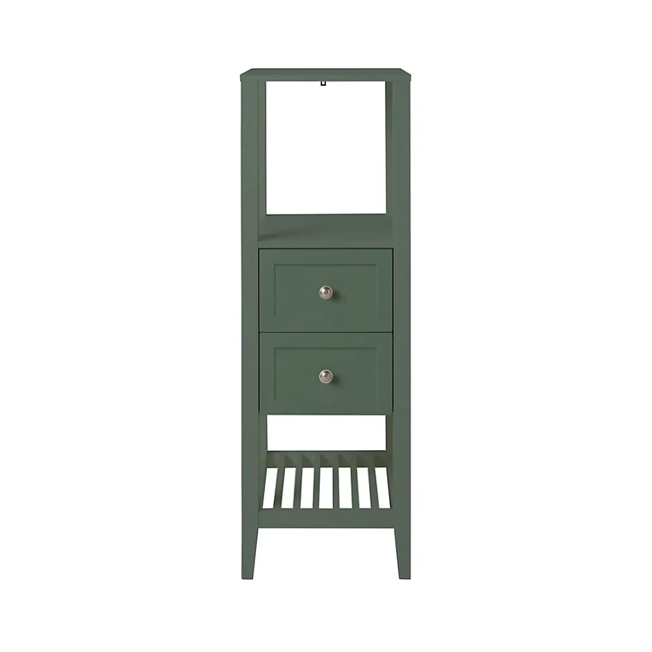 GoodHome Colonne salle de bains à poser l.40 x H.120 x P.36 cm vert, Perma* Colonne De Salle De Bains