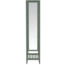 GoodHome Colonne salle de bains à poser avec miroir vert mat l.40 x H.185 x P.36 cm, Perma* Colonne De Salle De Bains