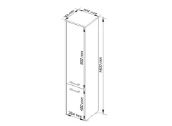 Akord Furniture Factory Colonne salle de bains AKORD FIN Chêne Sonoma 30 cm 2 portes façade Chêne Sonoma 5 étagères 30x30x140 cm