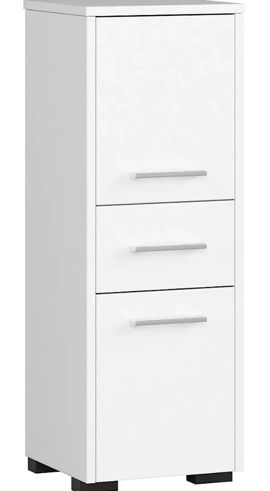Akord Furniture Factory Colonne salle de bains AKORD FIN Blanche 30 cm 2 portes 1 tiroir façade Blanche 3 étagères 30x30x85 cm* Meuble De Salle De Bains Faible Profondeur|Armoire De Salle De Bains